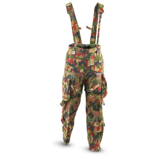 Swiss army field trousers with suspenders M70 printing