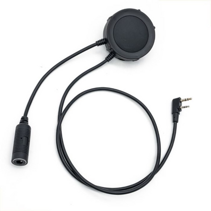 EARMOR M55 PTT Kenwood Baofeng 2-Pin radijo ausinių adapteris juodas