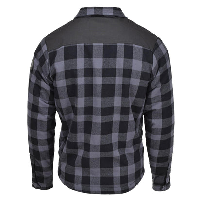 MIL-TEC checked flannel style jacket in gray color