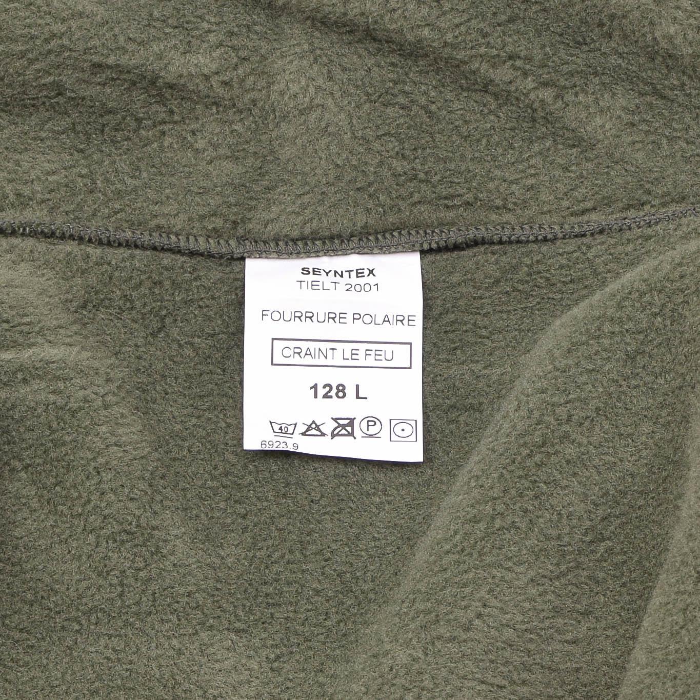 French army fleece jacket in olive color