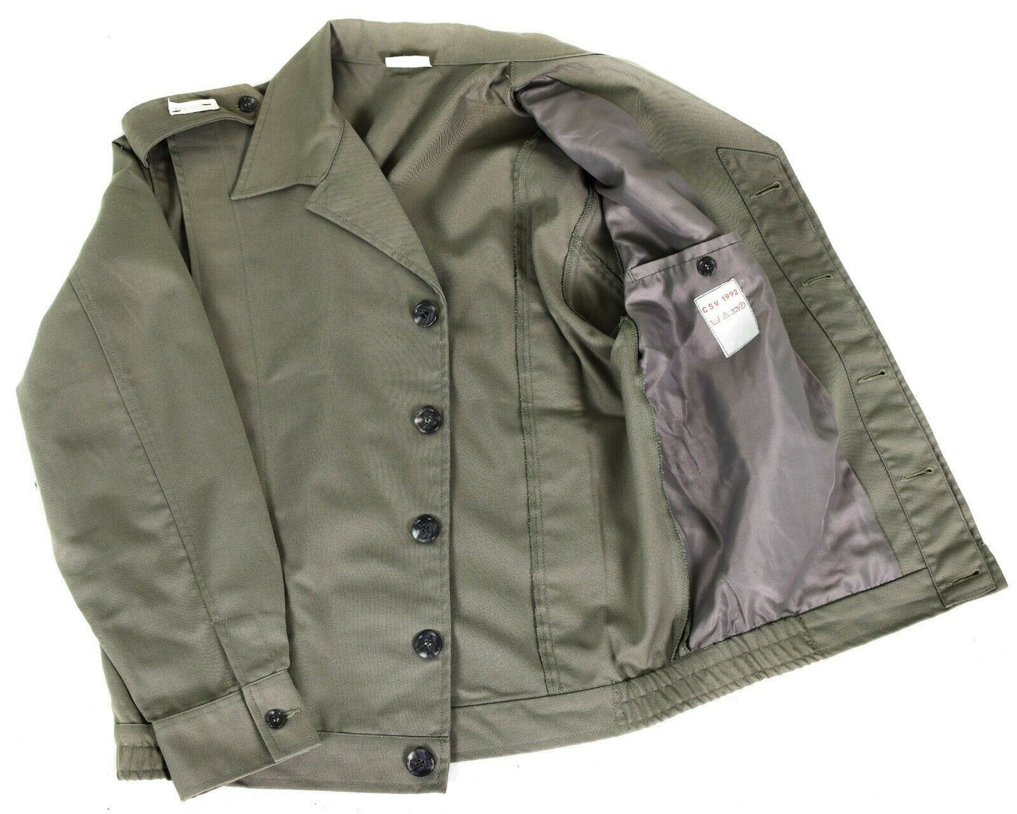 French army classic jacket with buttons, gray