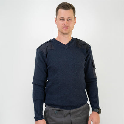 United Kingdom Police V-neck sweater in blue color