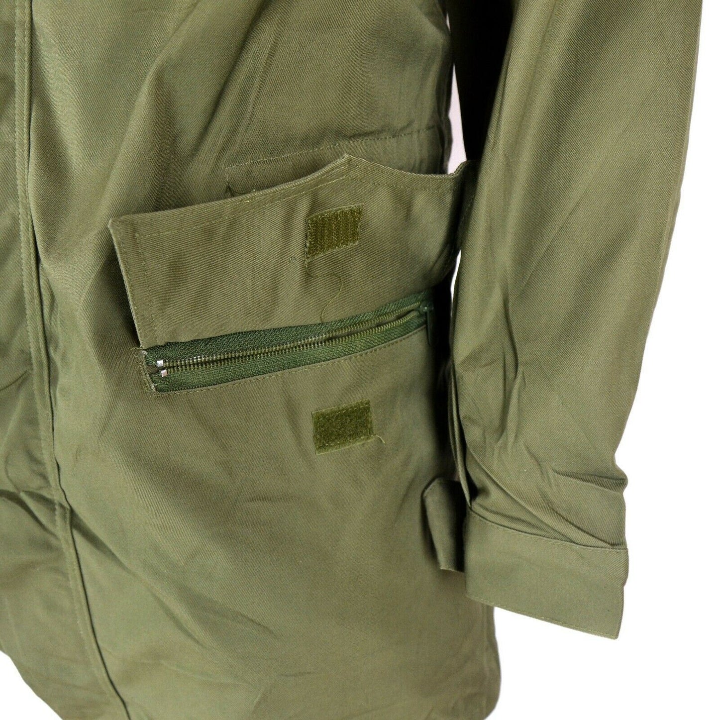 Italian army short military coat in olive color