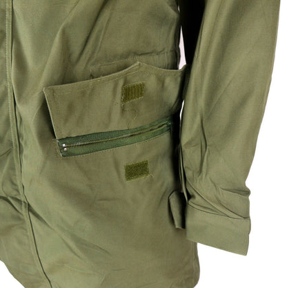 Italian army short military coat in olive color