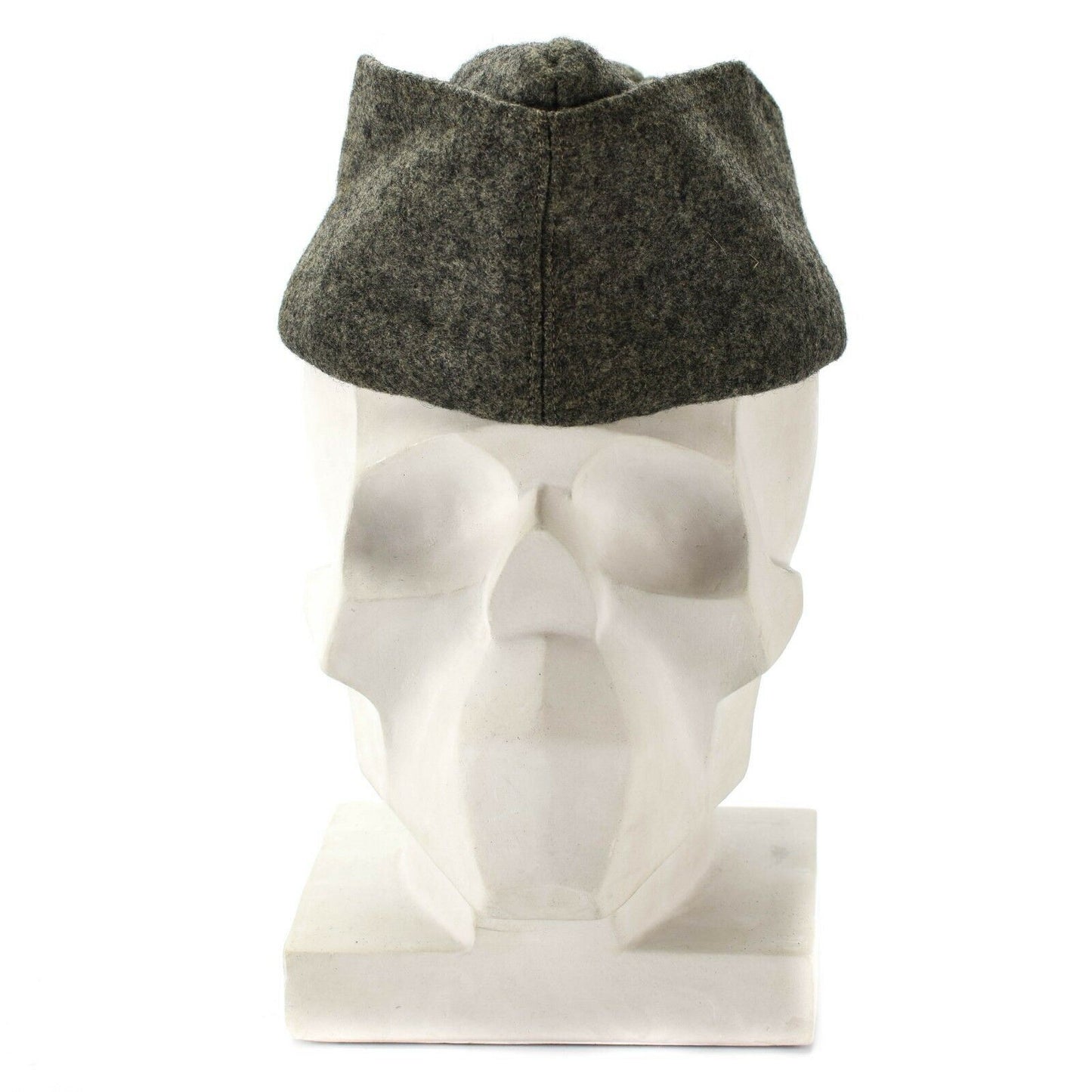 Danish military vintage aviator style cap made of wool in gray color