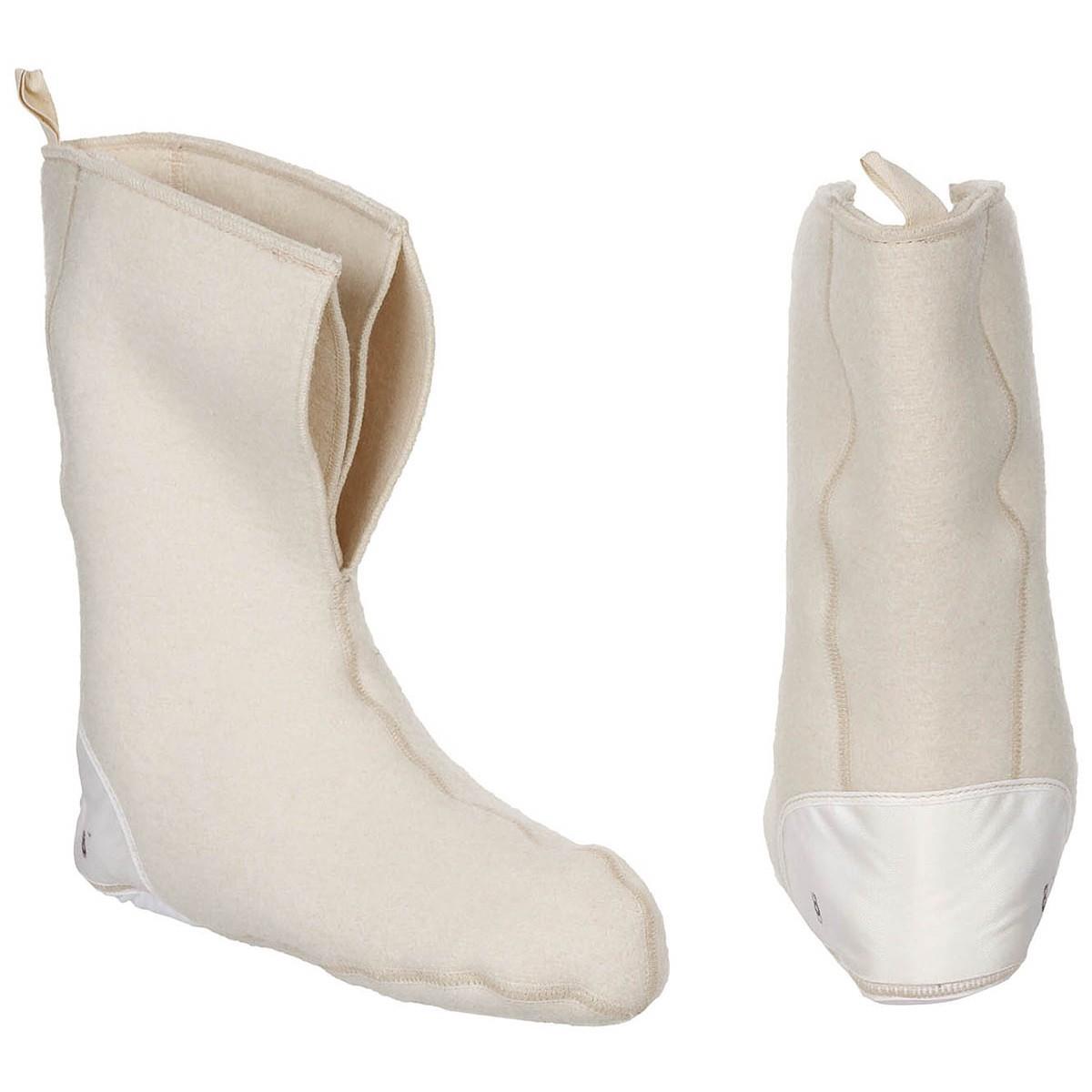 Mukluk inner shoe linings woolen white color