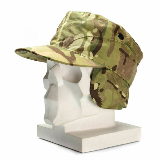 United Kingdom army cap with peak and earflaps