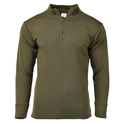 Italian Army Zip Up Undershirt Olive