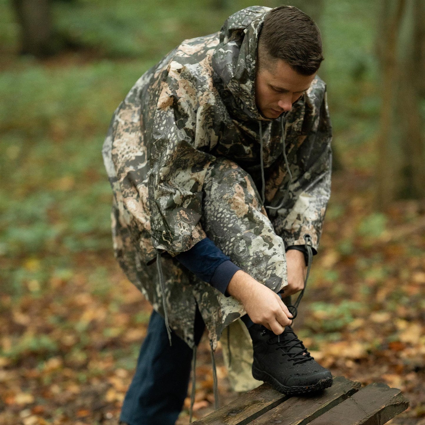 MIL-TEC lightweight waterproof poncho in ripstop fabric