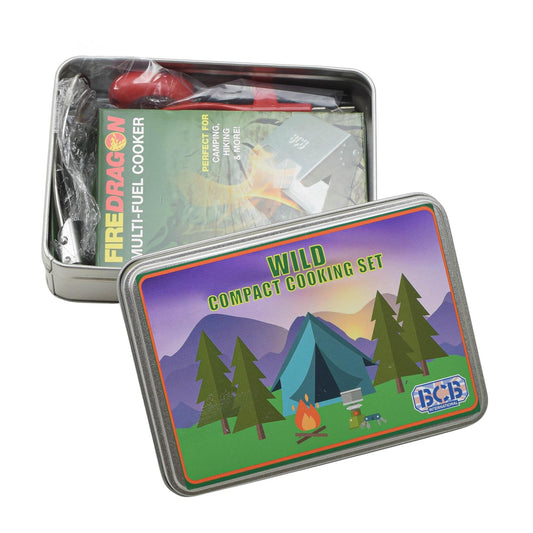 BCB WILD compact dry fuel stove kit in a box