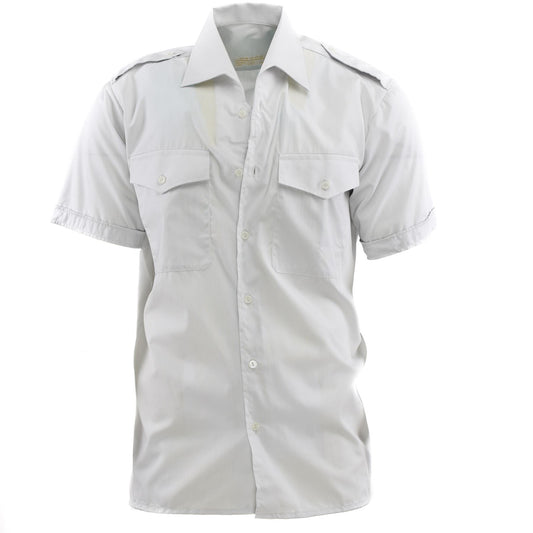 Austrian military shirt with short sleeves, white color