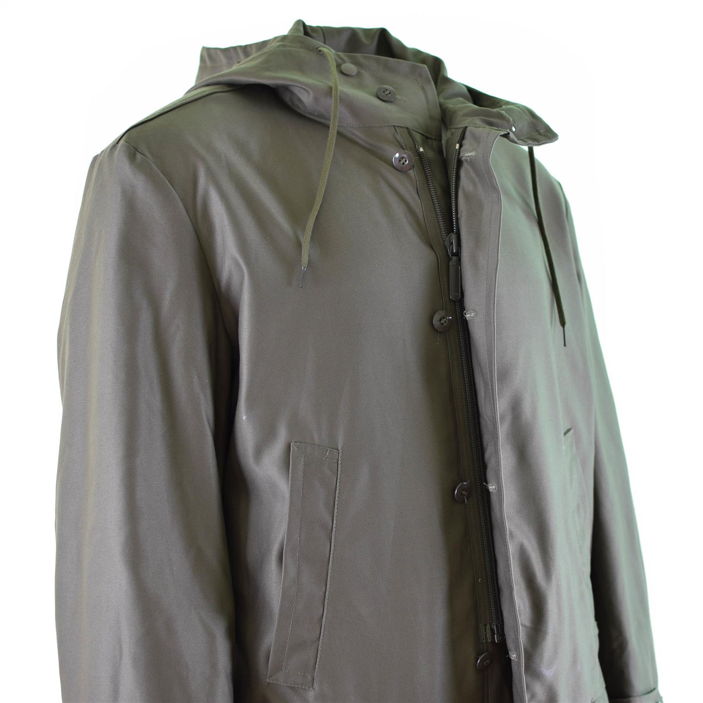 German army parka style long jacket Olive