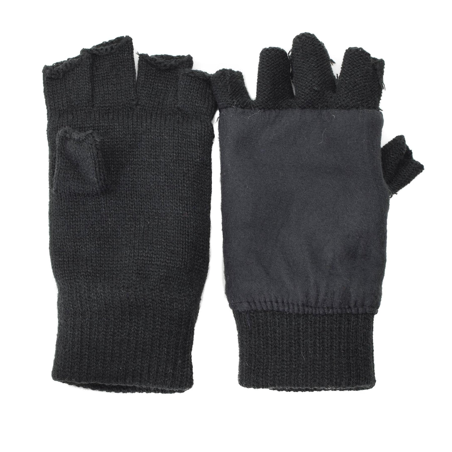 MIL-TEC winter tactical gloves with open fingers black