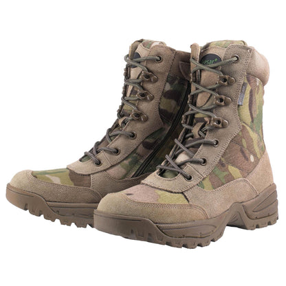 Teesar tactical boots with zipper for hunting and hiking