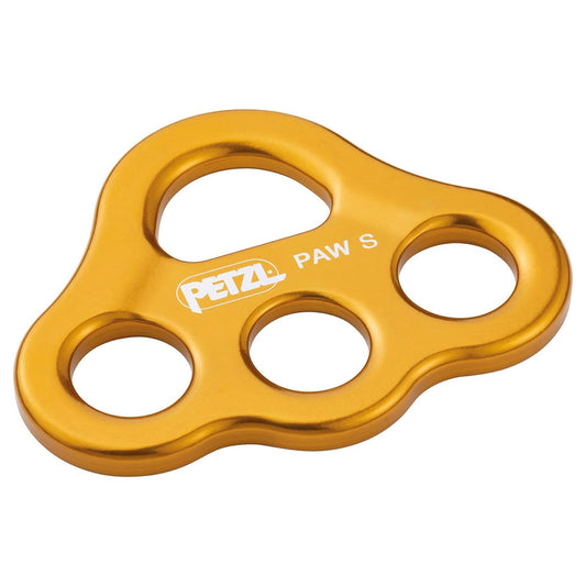 PETZL PAW S alpinizmo plokštelė su 3 tvirtinimo taškais, pagaminta iš aukštos kokybės aliuminio.