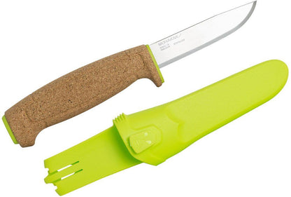 MORAKNNIV Floating knife with cork handle Green