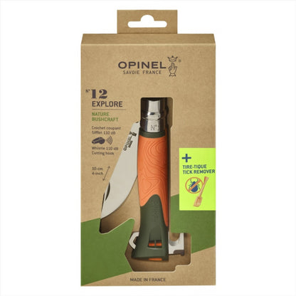 Opinel N°12 Explore sulankstomas 10cm kišeninis peilis iš 12C27 plieno