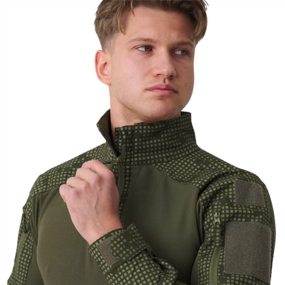 Helikon-Tex MCDU Combat marškiniai Ripstop Woodland marginimo