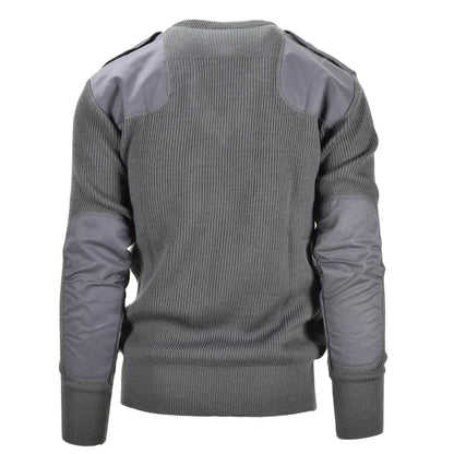 Italian Army Commando V-neck Sweater Gray