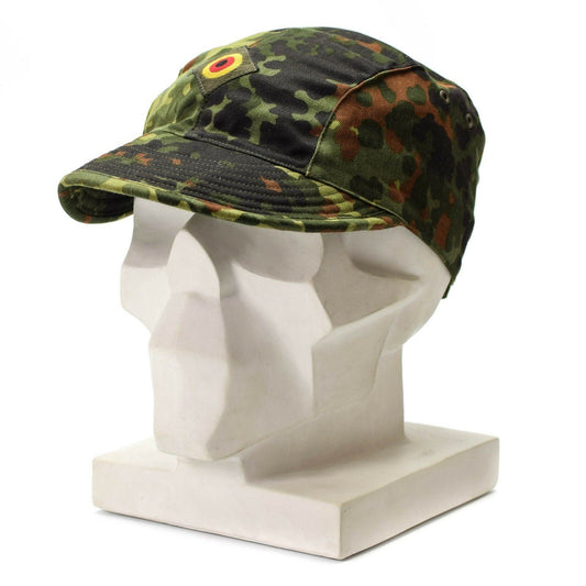 German army air force cap with beak Flectarn print