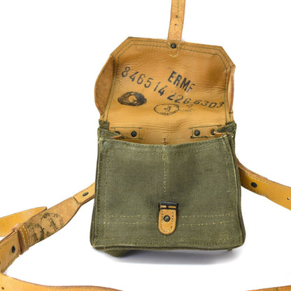 French army leather shoulder bag