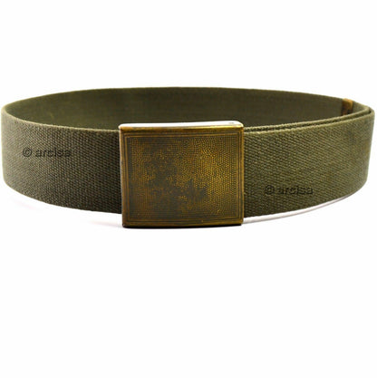 German army belt with metal buckle olive