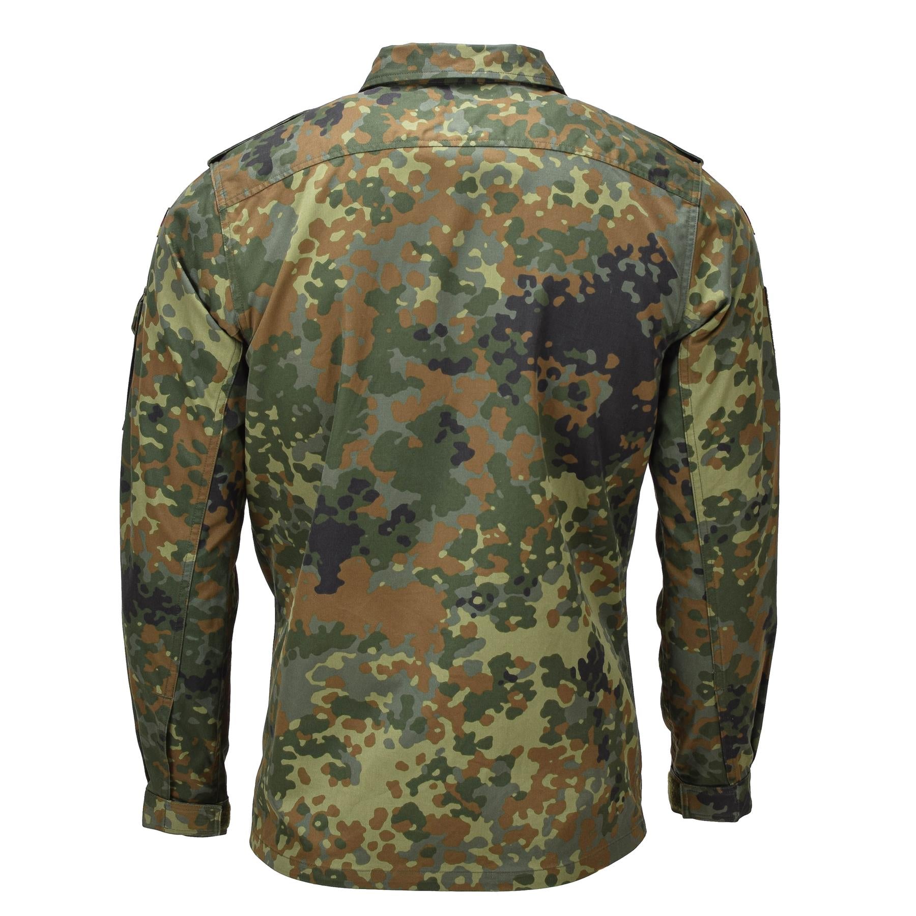Vokietijos kariuomenės ilgi moteriški marškiniai Flecktarn marginimo - vaizdas iš nugaros