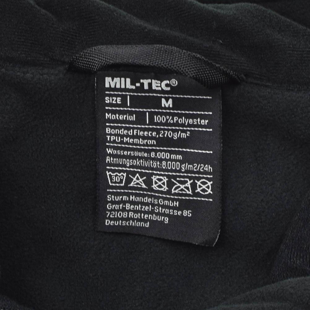 MIL-TEC warm fleece sweater waterproof black