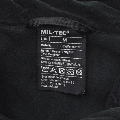 MIL-TEC warm fleece sweater waterproof black