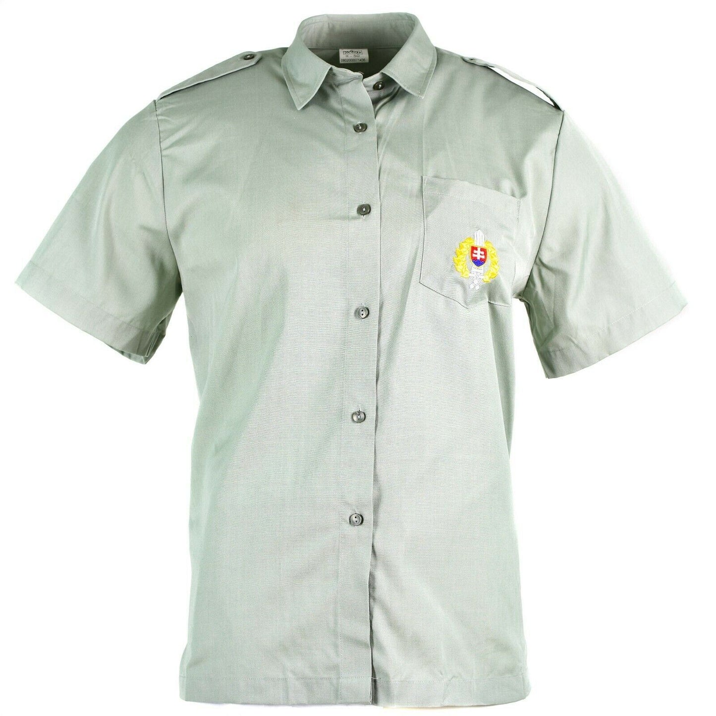 Slovakian military shirt with short sleeves, green color