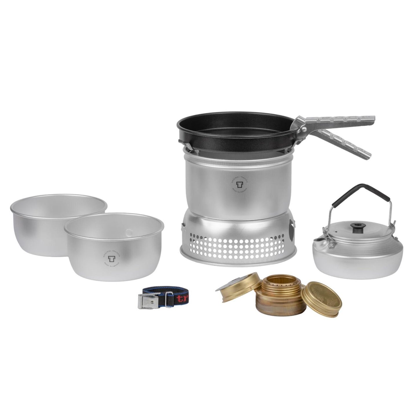 Trangia lightweight camping cookware set for cooking with a stove