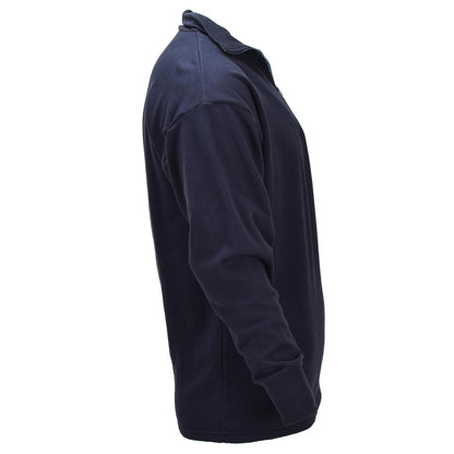 Olandijos kariuomenės termo marškinėliai su užtrauktuku iki krūtinės mėlyni