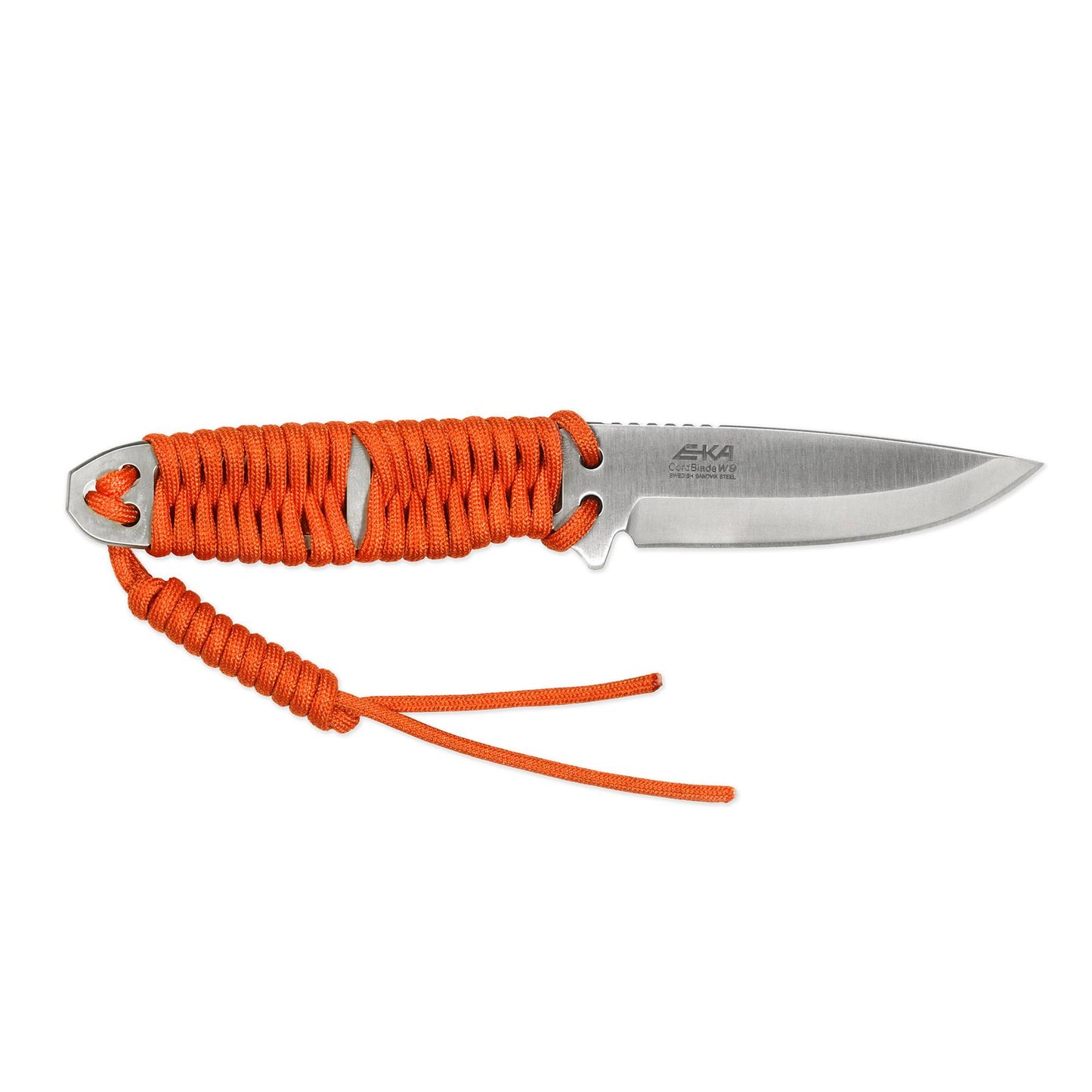 EKA CordBlade W9 survival knife with drop point shaped blade and paracord handle