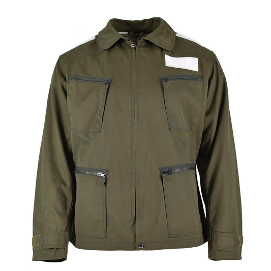 Italian army windproof jacket in olive color