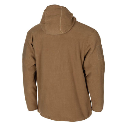 MFH Military Style Zip Up Fleece Jacket Brown