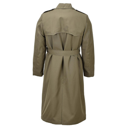 Italian army women's long coat with lining and belt