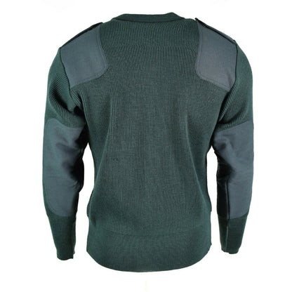 Spanish army sweater with oval neck Green