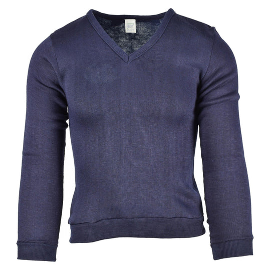 French army sweater V-neck Blue