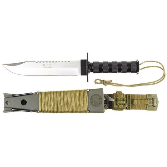 MFH Jungle II Fixed Blade Survival Knife with Survival Kit and Sheath