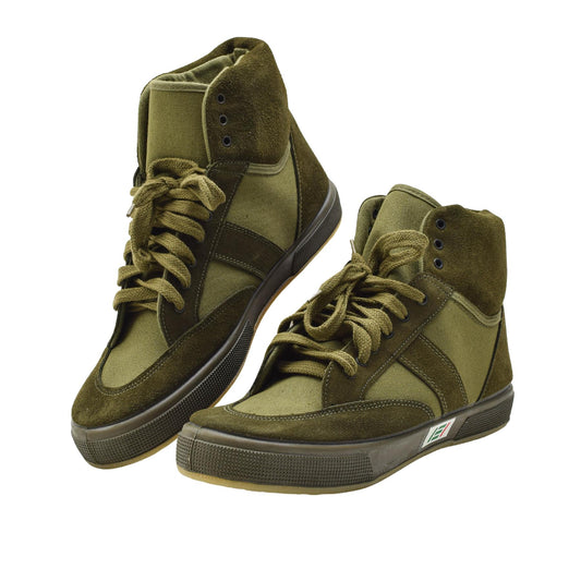 Italian military sports high boots olive