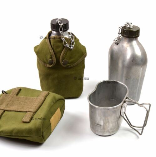 French military vintage drinkware set with cup