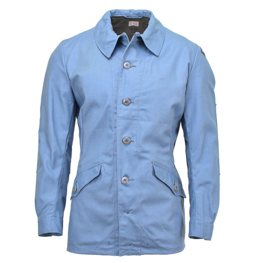 Swedish civil defense uniform denim jacket Blue