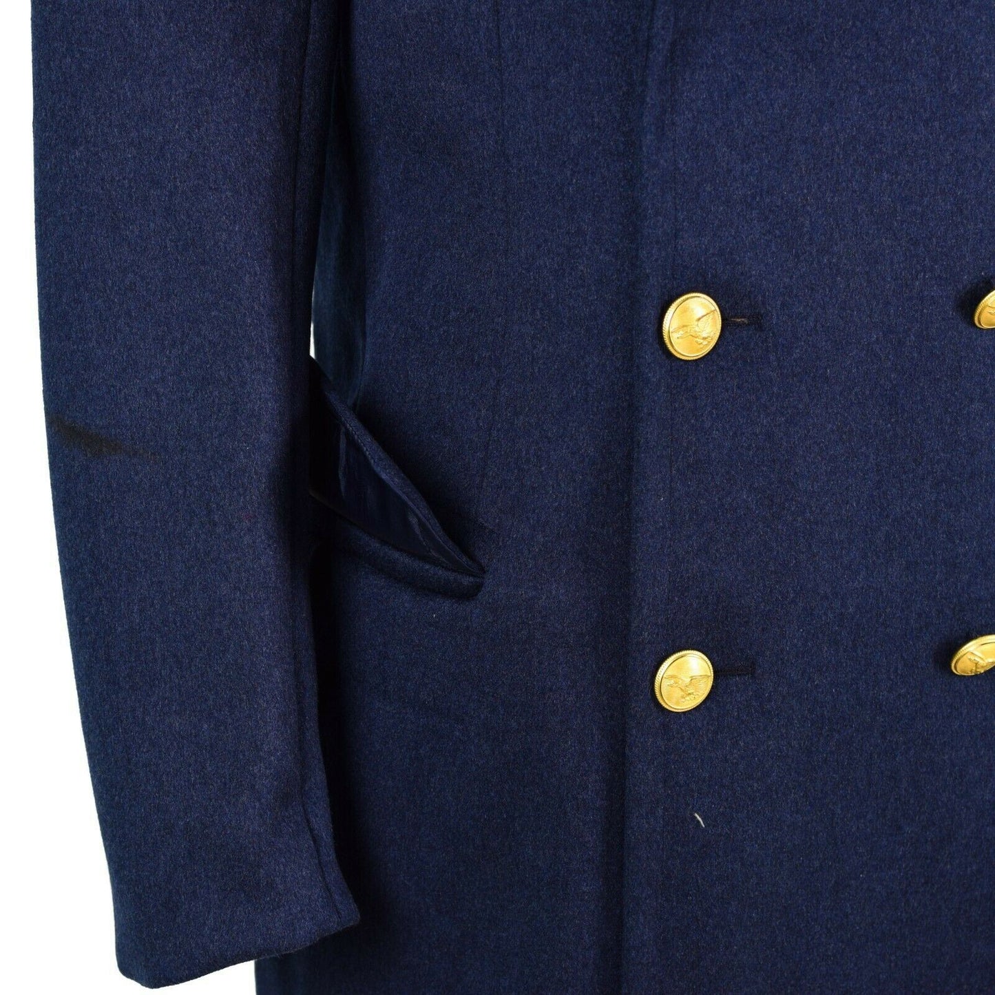 Italian army warm woolen coat in blue color