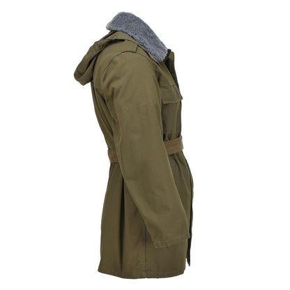 Czech military parka style cold weather jacket with collar and warming
