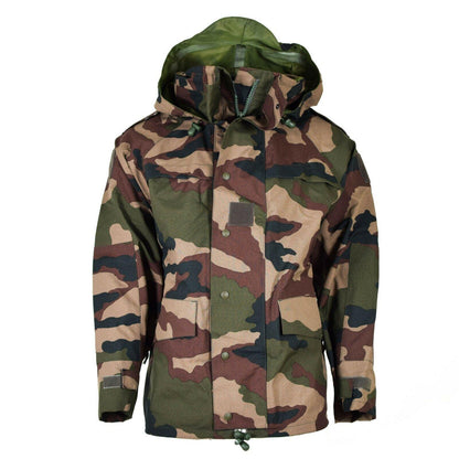 French army waterproof jacket with removable hood