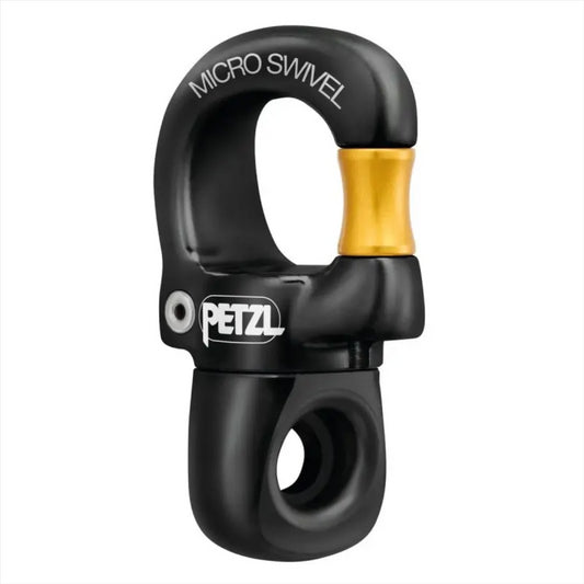 Petzl MICRO SWIVEL kompaktiškas atidaromas suktukas su guoliais juodas