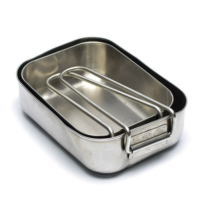 Dutch army stainless steel food containers 2 pcs