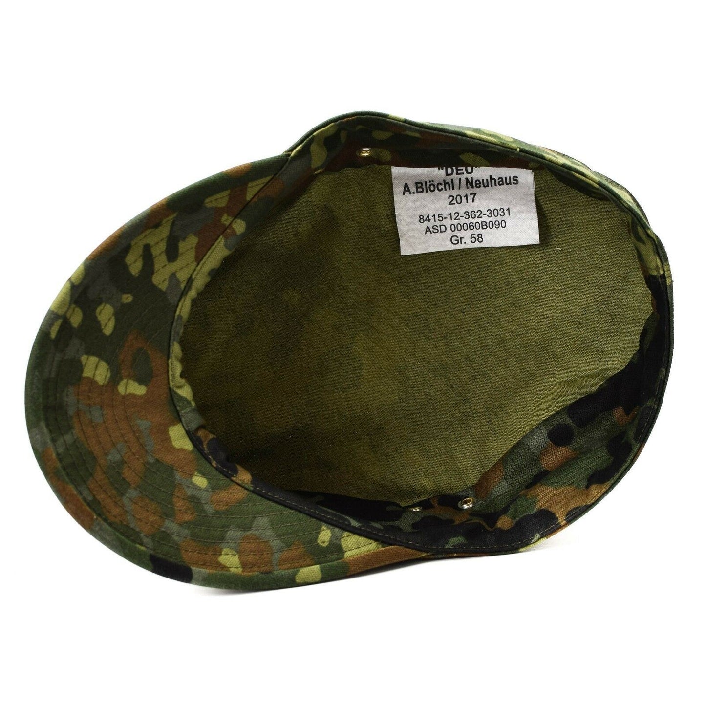 German army cap with beak Flecktarn