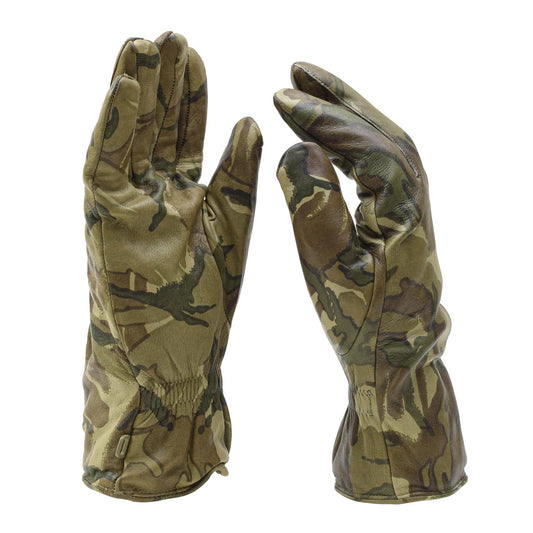 British Army Combat Tactical Gloves Leather MTP Printing