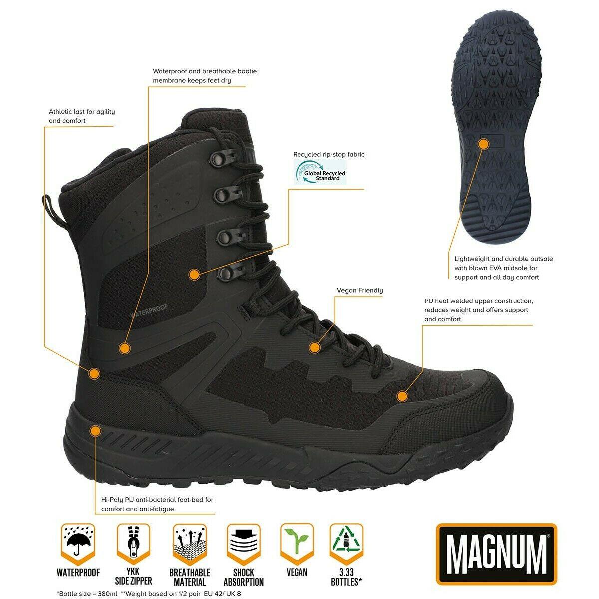 Magnum Ultima 8.0 waterproof boots in black